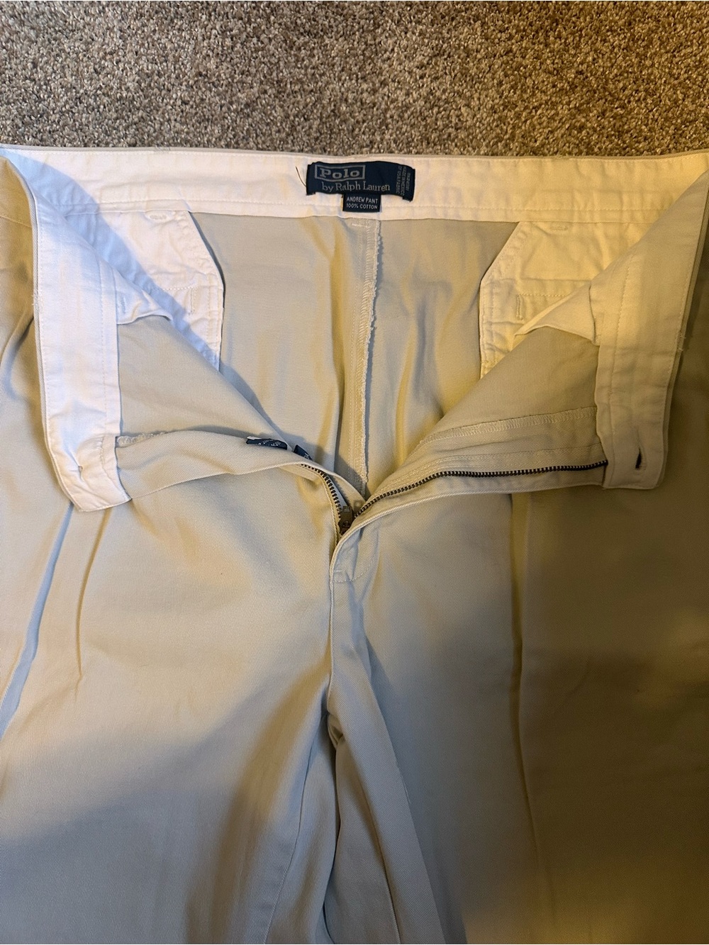 Polo by Ralph Lauren Khaki Pleated Men's Pants - Tan - Picture 4 of 6